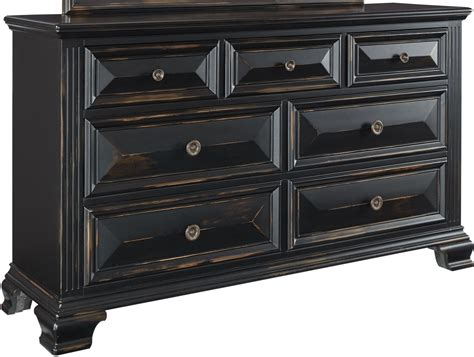 black wooden dresser